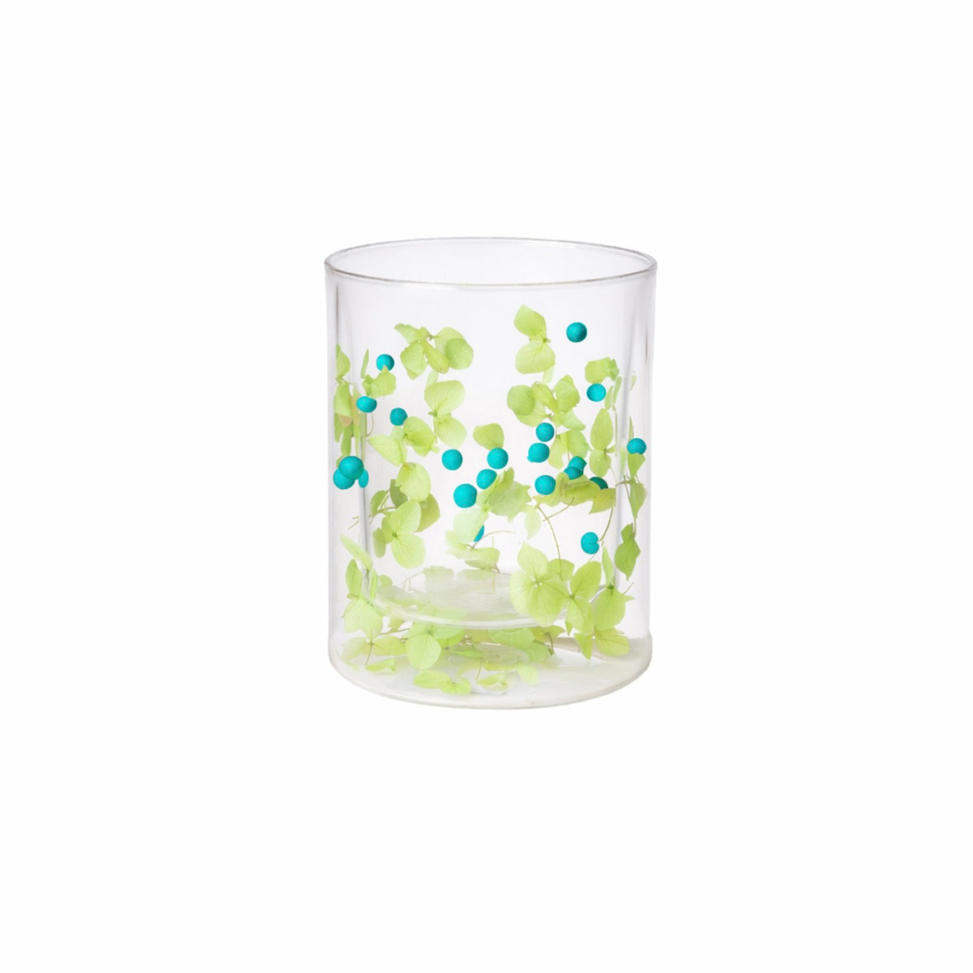 Flovers Pearls - Lot De 6 Verres - H10,5 Cm - Vert/Turquoise