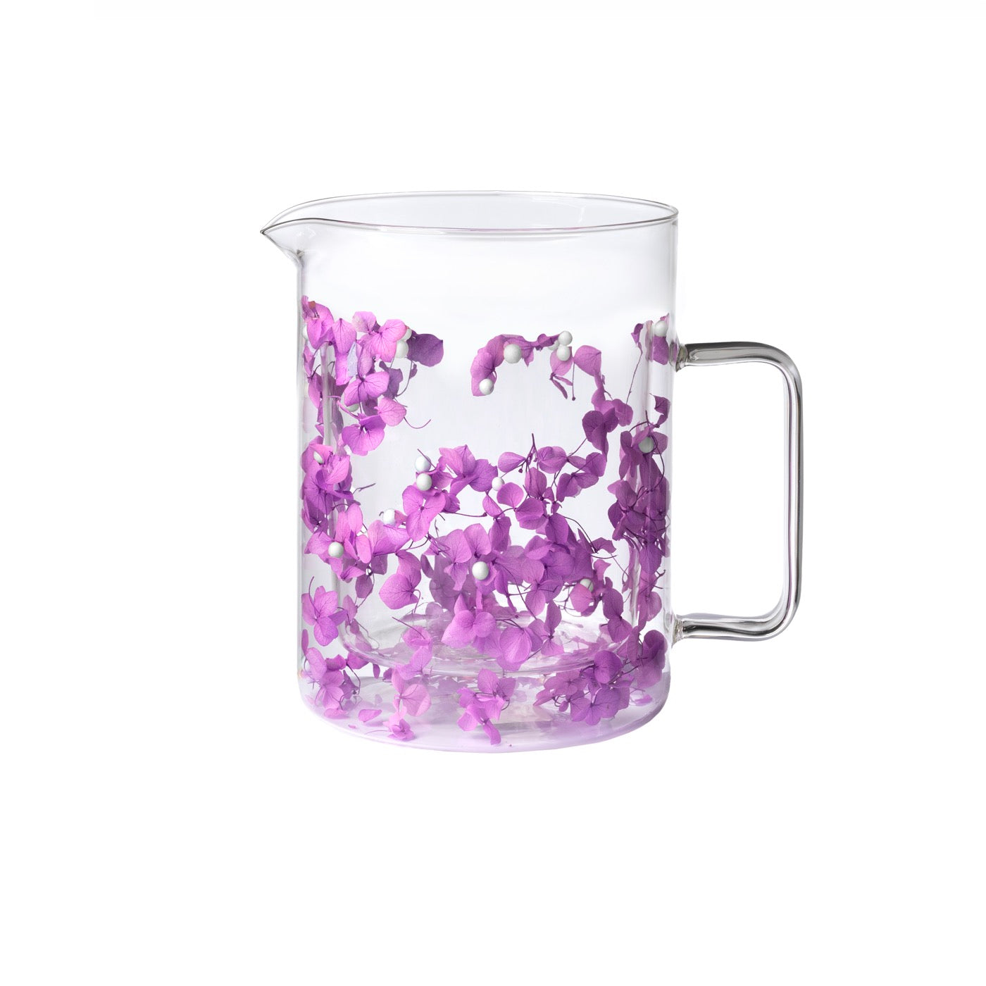 Flovers Pearls - Carafe - 1,1 L H17 Cm - Lilas/Blanc