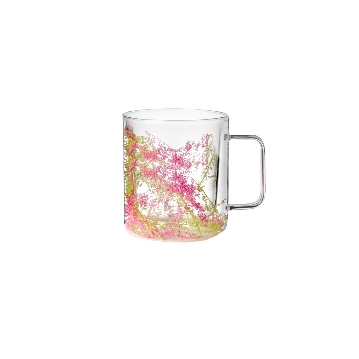 Flovers Twigs - Lot De 6 Mugs - H11 Cm - Vert/Rose