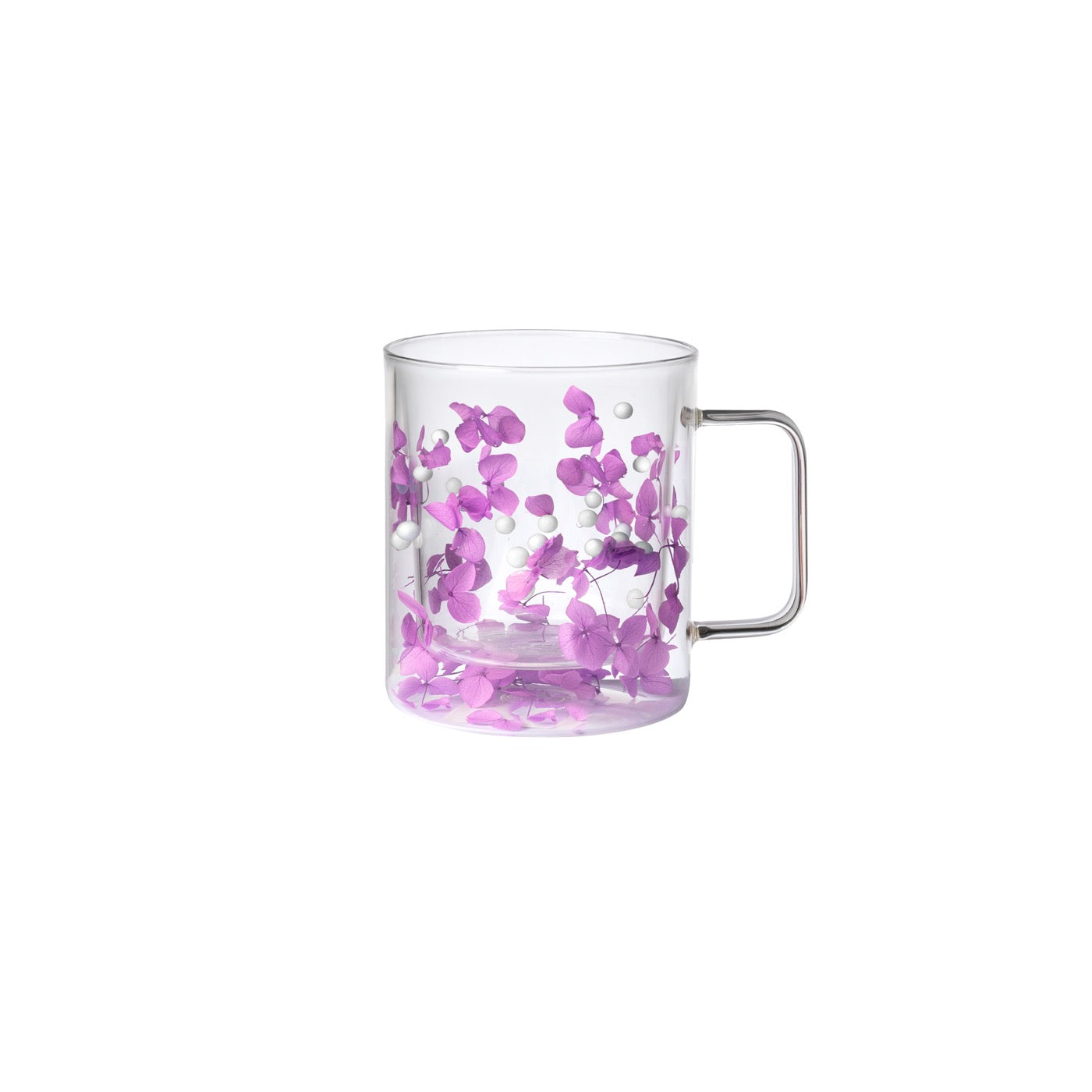 Flovers Pearls - Lot De 6 Mugs - H11 Cm - Lilas/Blanc