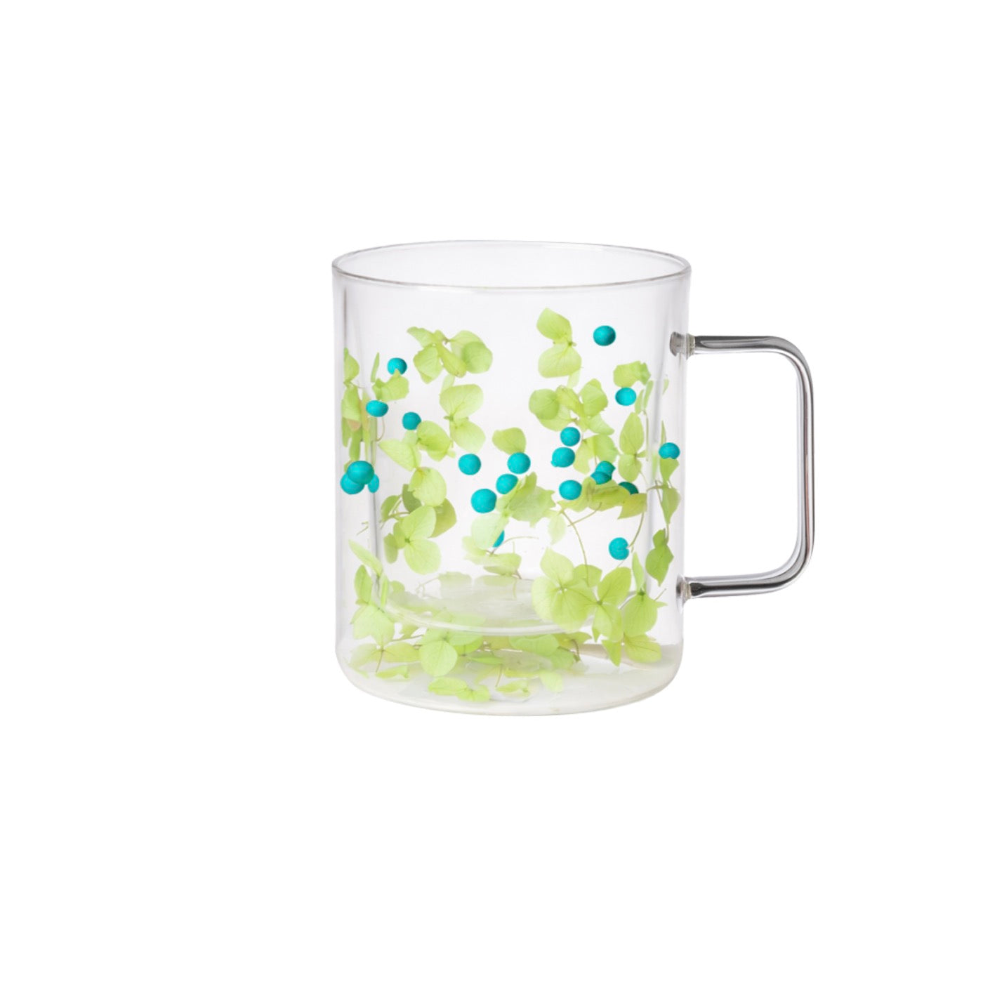 Flovers Pearls - Lot De 6 Mugs - H11 Cm - Vert/Turquoise
