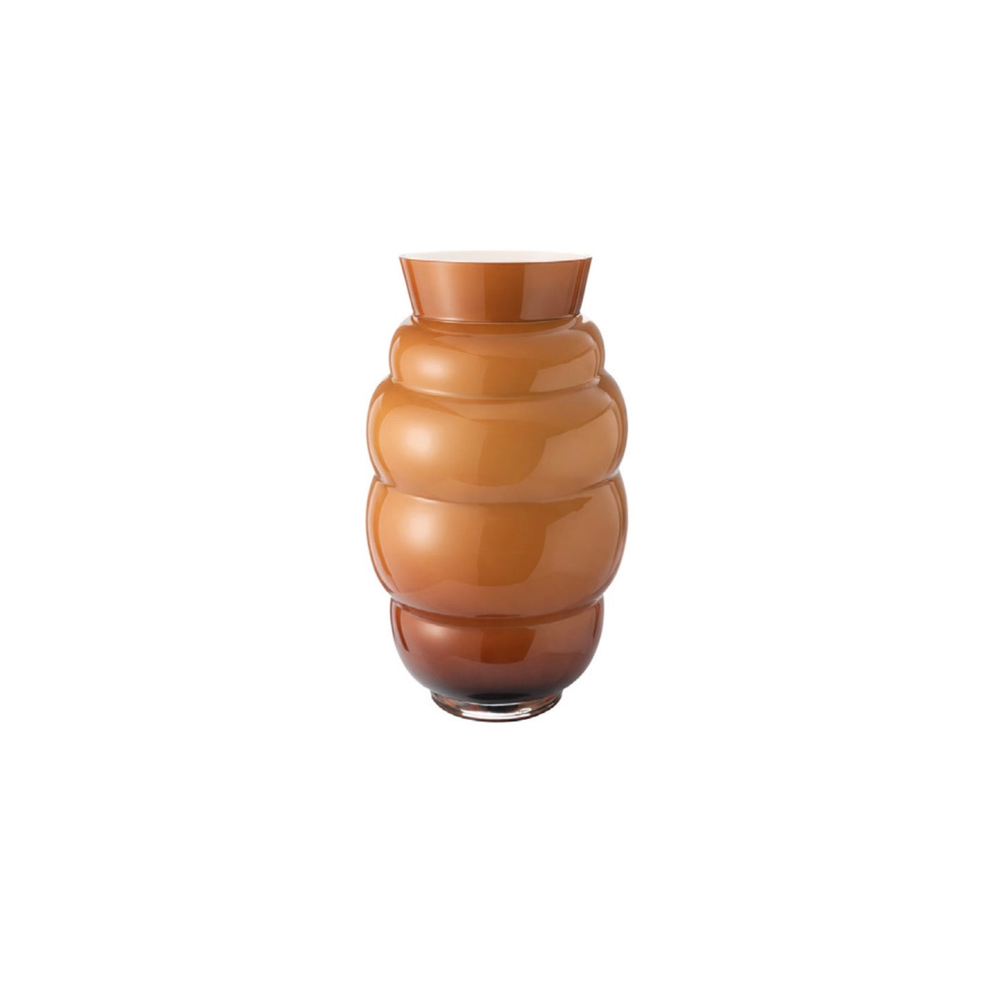 Ninfa - Vase - H40 Cm - Blanc Lait/Tabac