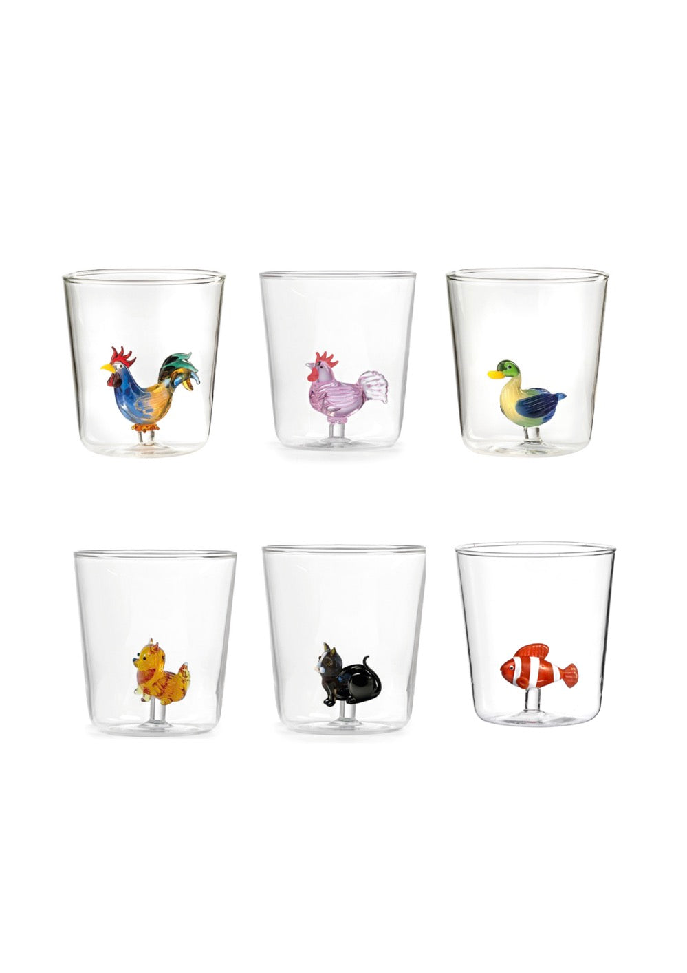 Pet Friends Mix 5 - Lot De 6 Verres Décorés
