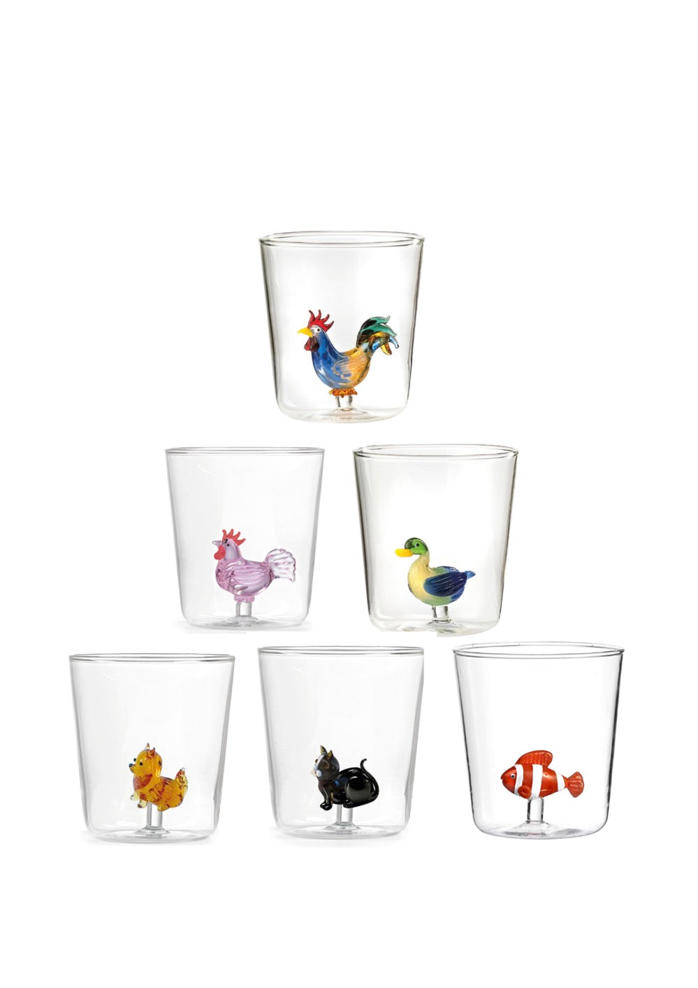 Pet Friends Mix 5 - Lot De 6 Verres Décorés