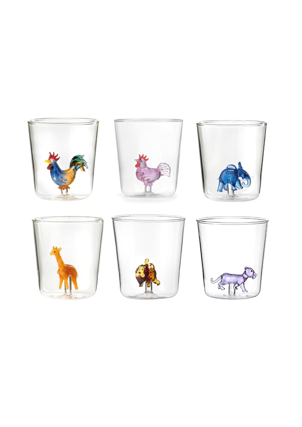 Pet Friends Mix 8 - Lot De 6 Verres Décorés