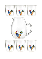 Pet Friends Mix 10 - Lot De 7 Pièces (6 Verres + Carafe)