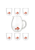 Pet Friends Mix 11 - Lot De 7 Pièces (6 Verres + Carafe)