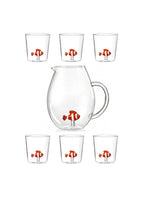 Pet Friends Mix 11 - Lot De 7 Pièces (6 Verres + Carafe)