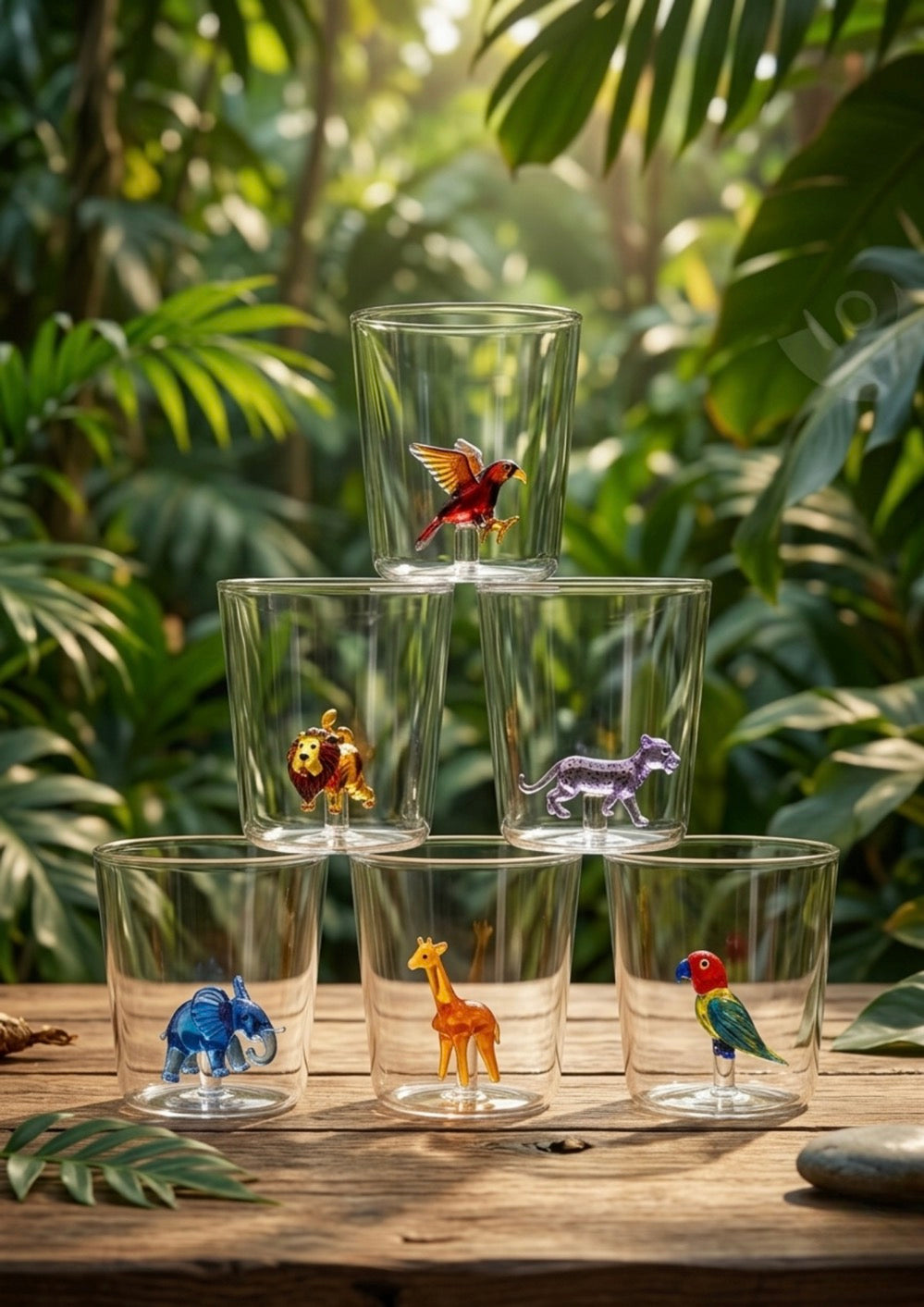 Savana Family Mix 5 - Lot De 6 Verres Décorés