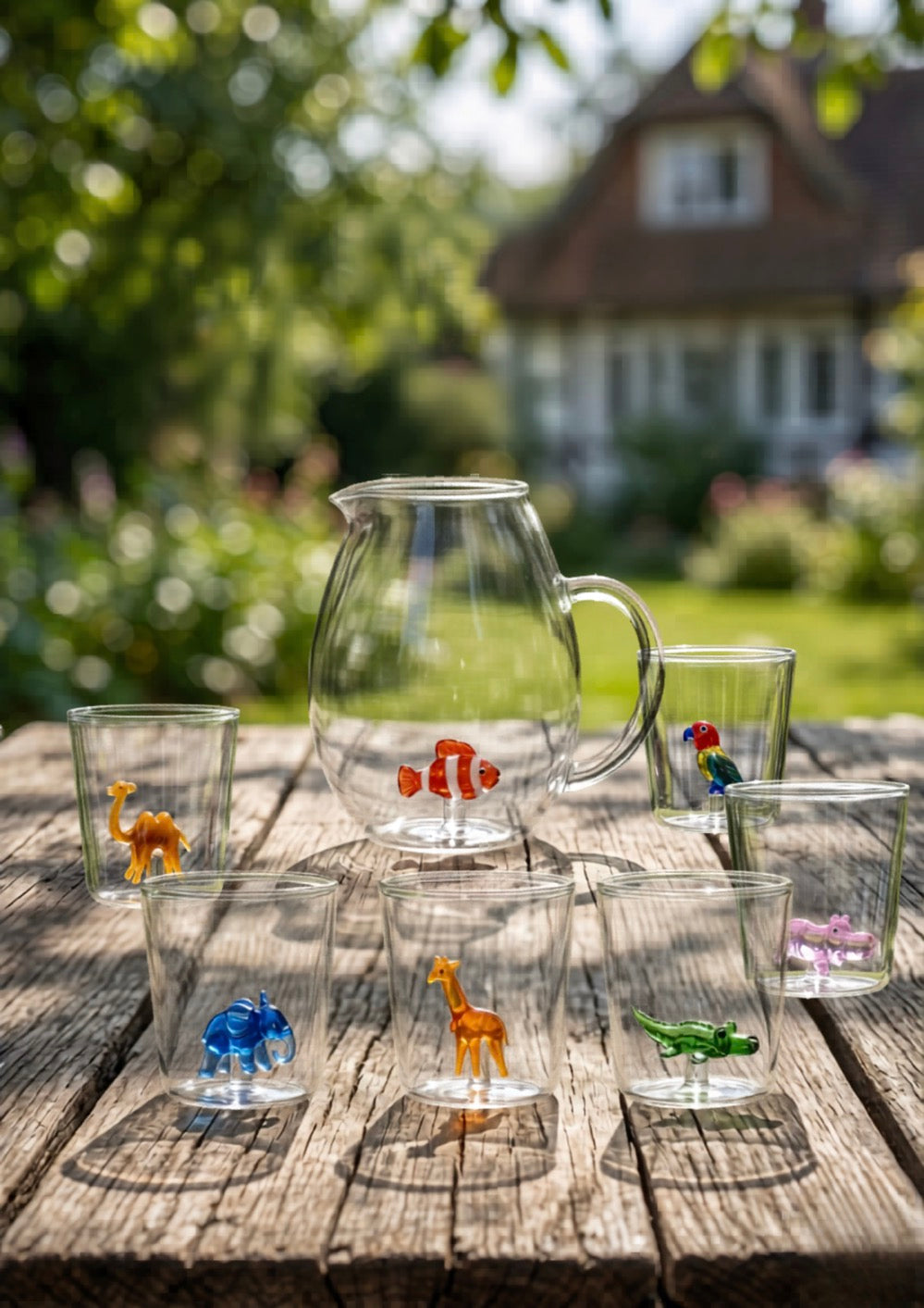 Savana Family Mix 8 - Lot De 7 Pièces (6 Verres + Carafe)