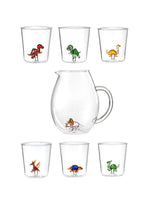 Dinos Mix 2 - Lot De 7 Pièces (6 Verres + Carafe)