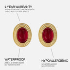 Boucles D'Oreilles Old Money Rouge