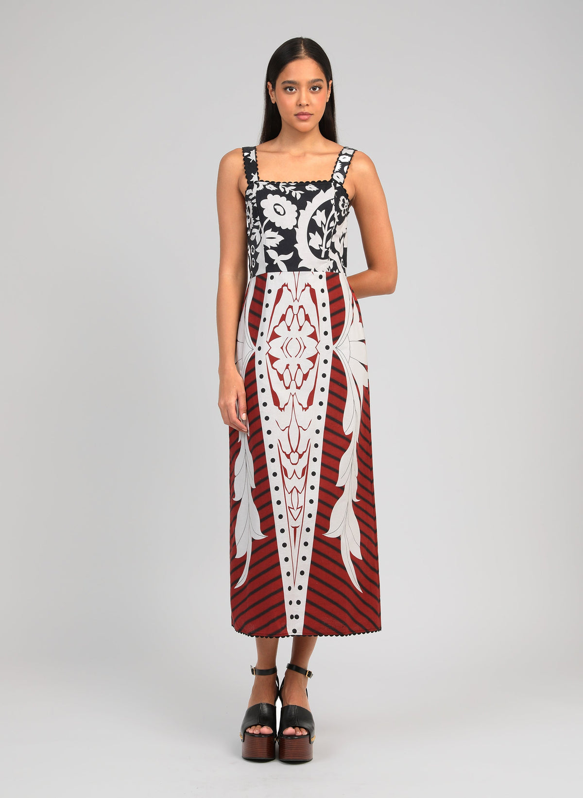 Robe Midi Oleya Kelina Bordeaux