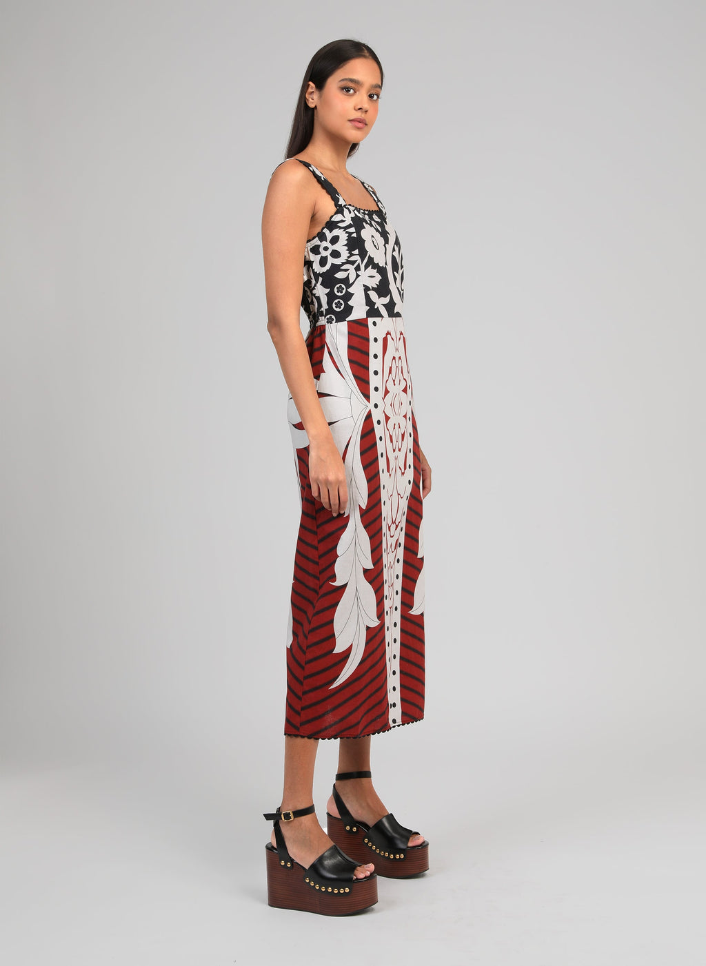 Robe Midi Oleya Kelina Bordeaux