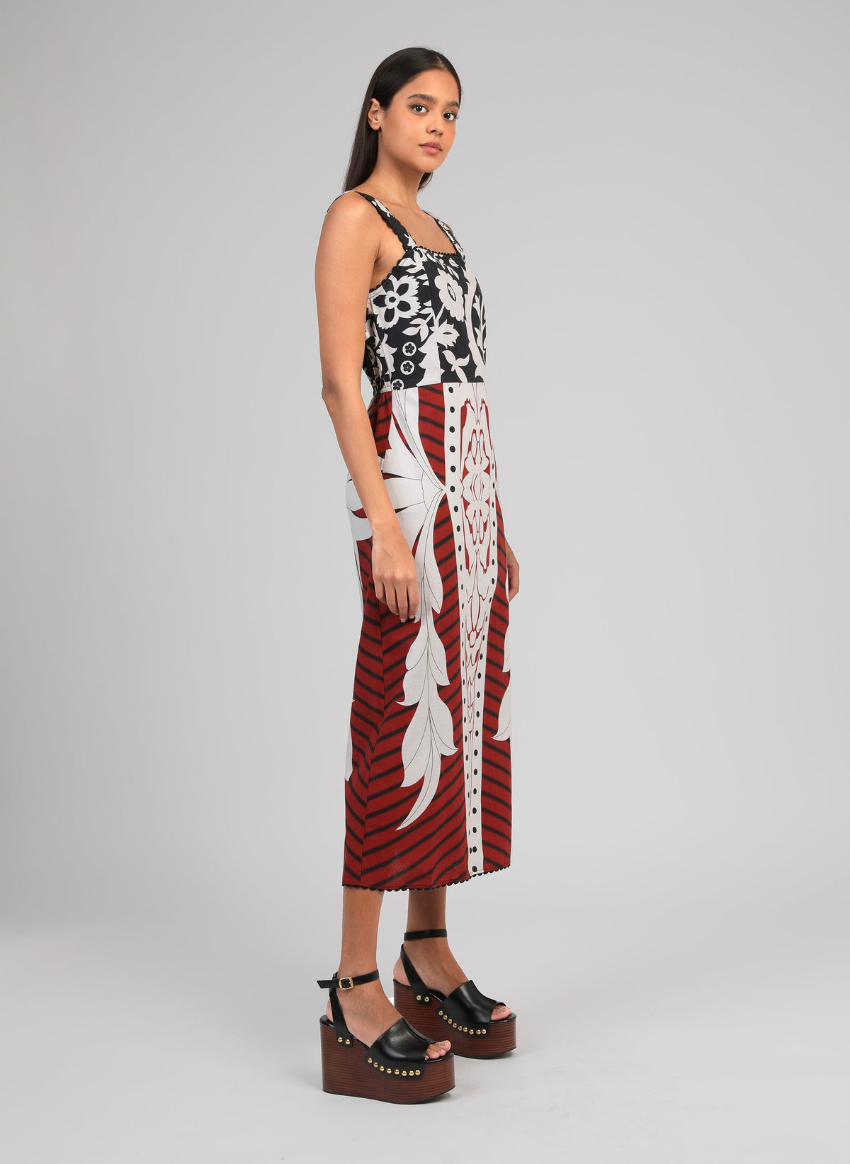 Robe Midi Oleya Kelina Bordeaux