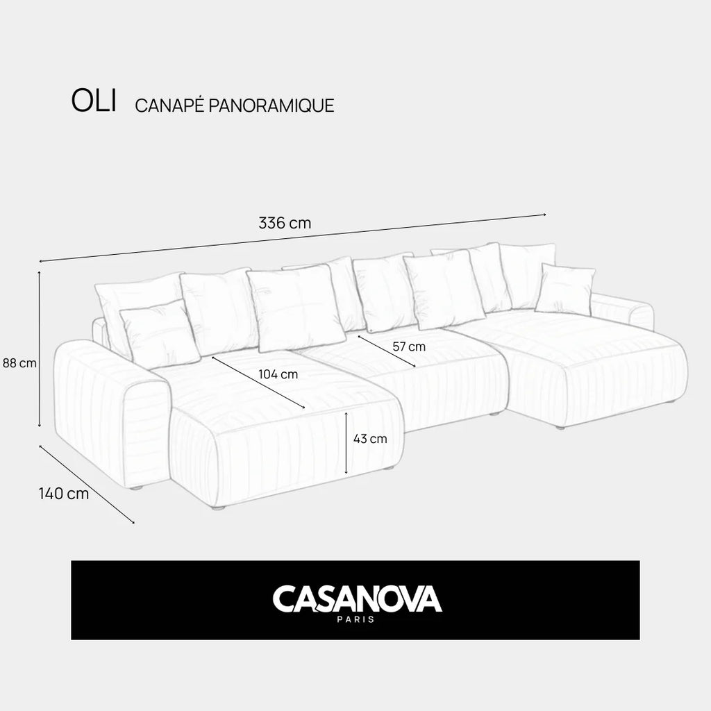 Oli Panorámico - Pequeña pana - Sofá panorámico