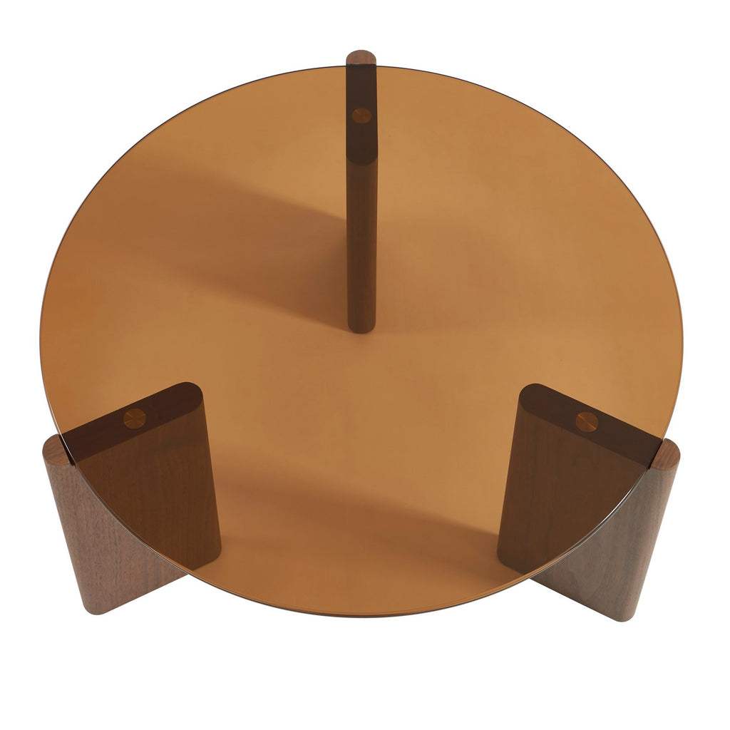 Olie - Mesa de Centro - Caramelo y Chapado Nogal