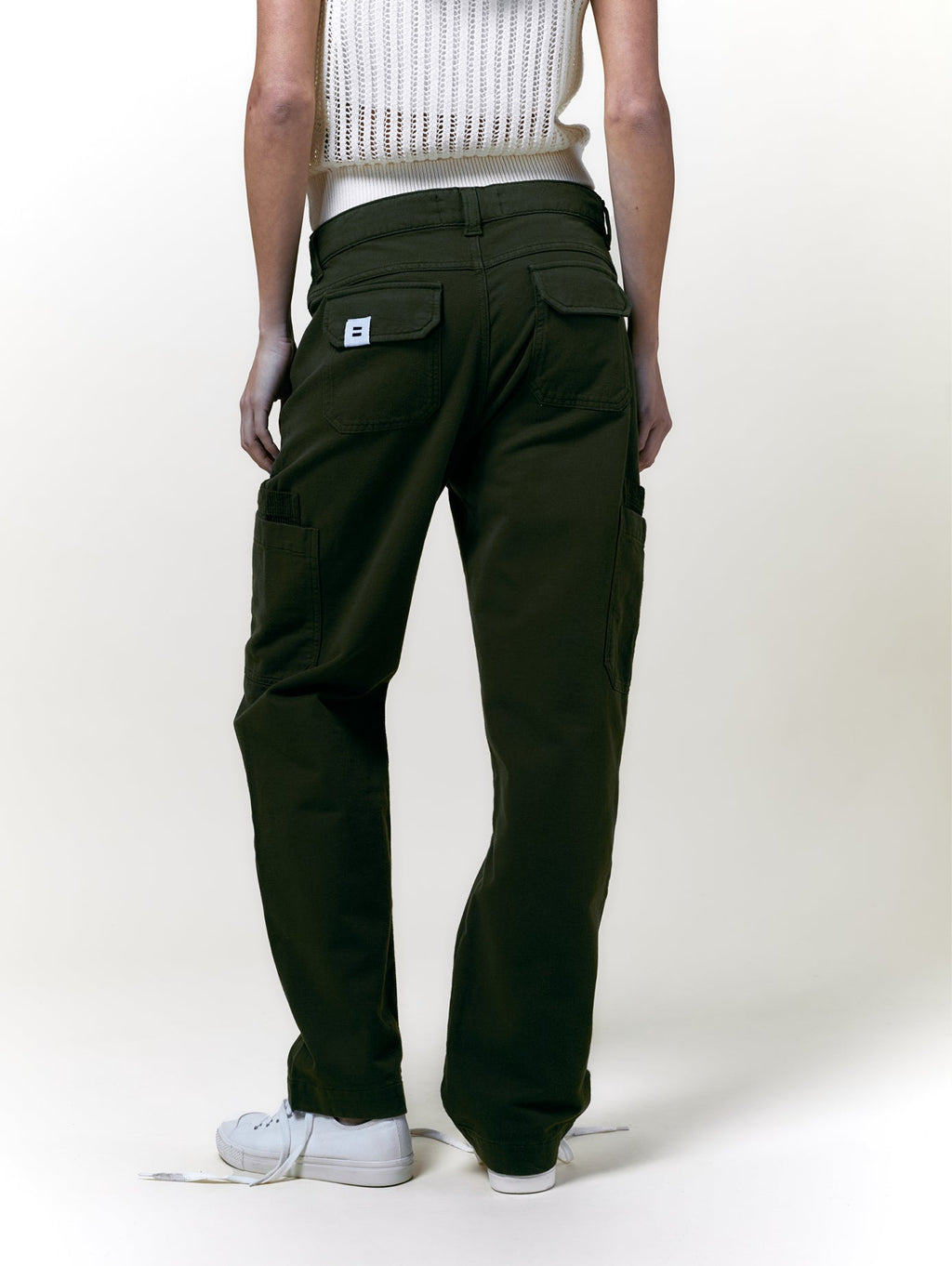 Pantalon Cargo Toile Olive