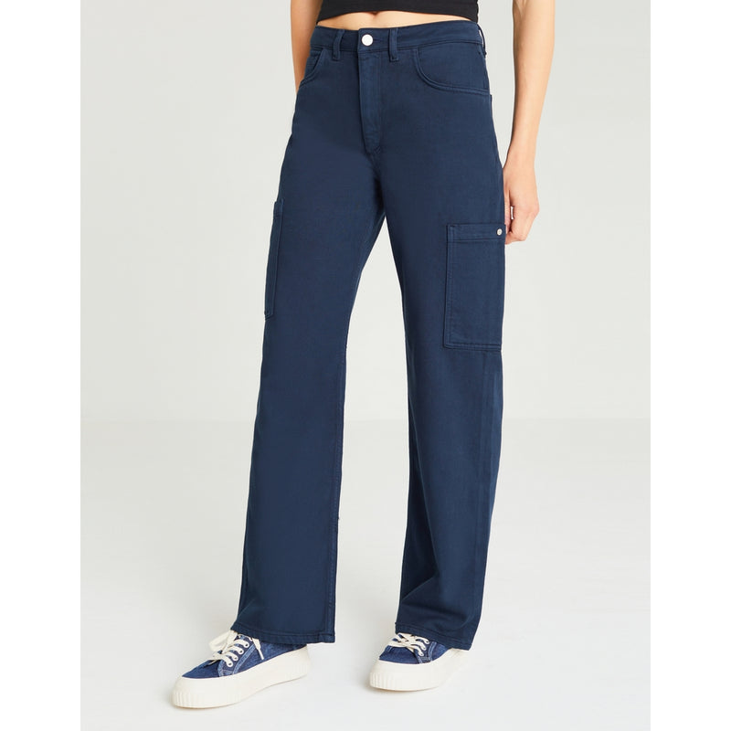 Reiko - Oliver Color Straight Leg Pants - Azul marino oscuro - Mujer