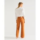 Reiko - Oliver Color Straight Pants - Pecan Brown - Woman