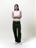Pantalon Cargo Toile Olive