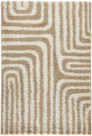 Tapis Shaggy Olympe 1067 - Motif Géométrique - Beige - Intérieur