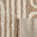 Tapis Shaggy Olympe 1067 - Motif Géométrique - Beige - Intérieur