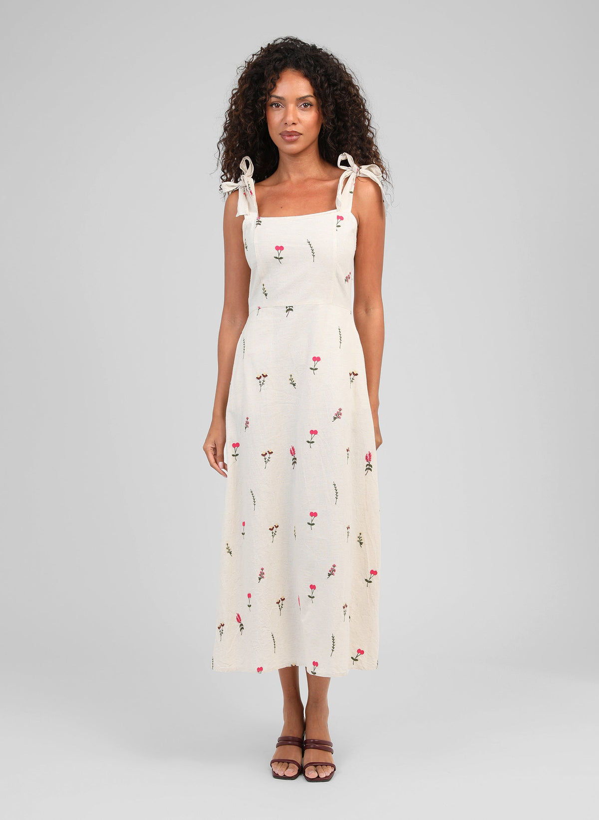 Robe Longue Omaggy Écru