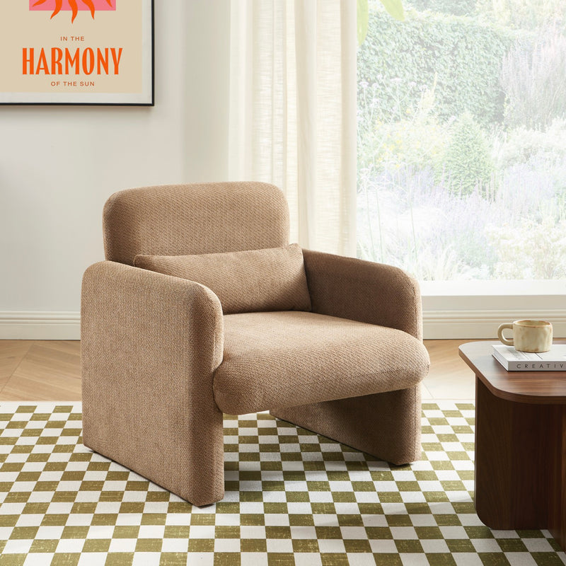 Fauteuil - Oma - Tissu - Marron