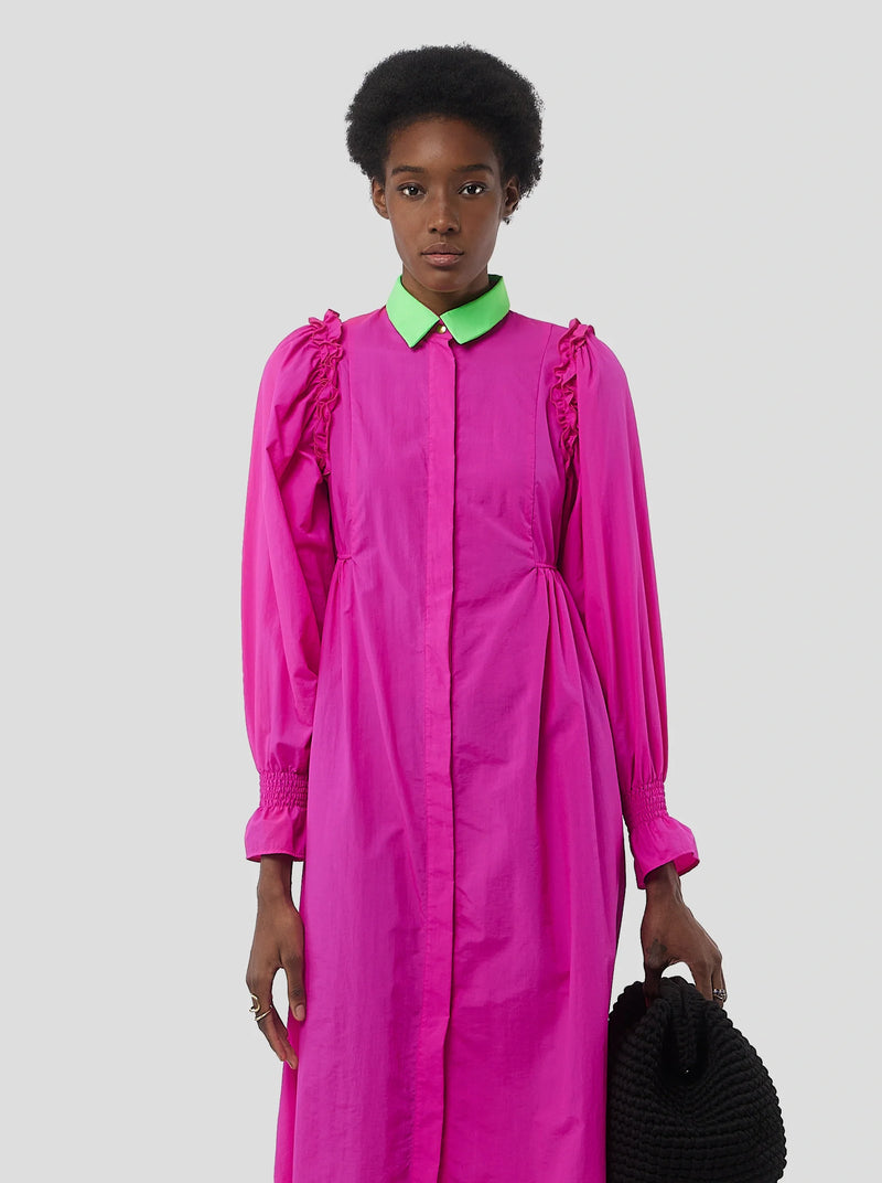 Robe Oma En Tissu Stabilo Palmier Cerise