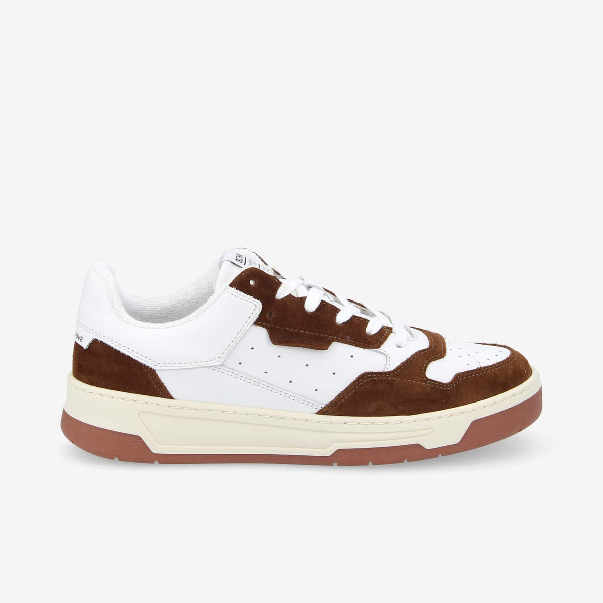 Smatch New Trainer M - Nappa/Suede - White/Dark Brown