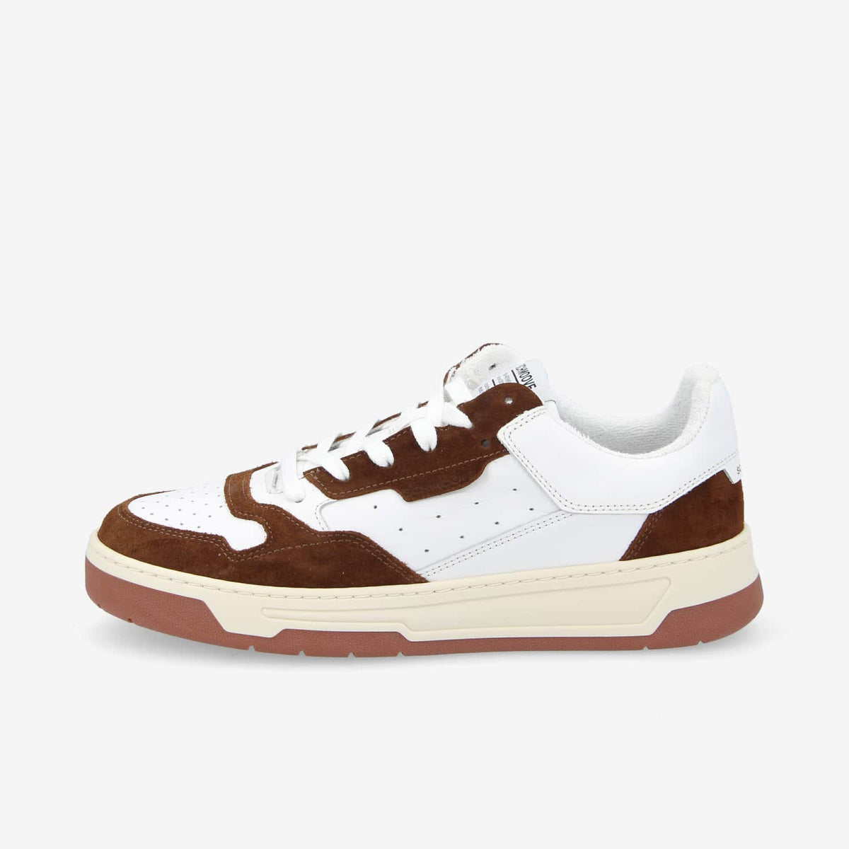 Smatch New Trainer M - Nappa/Suede - White/Dark Brown