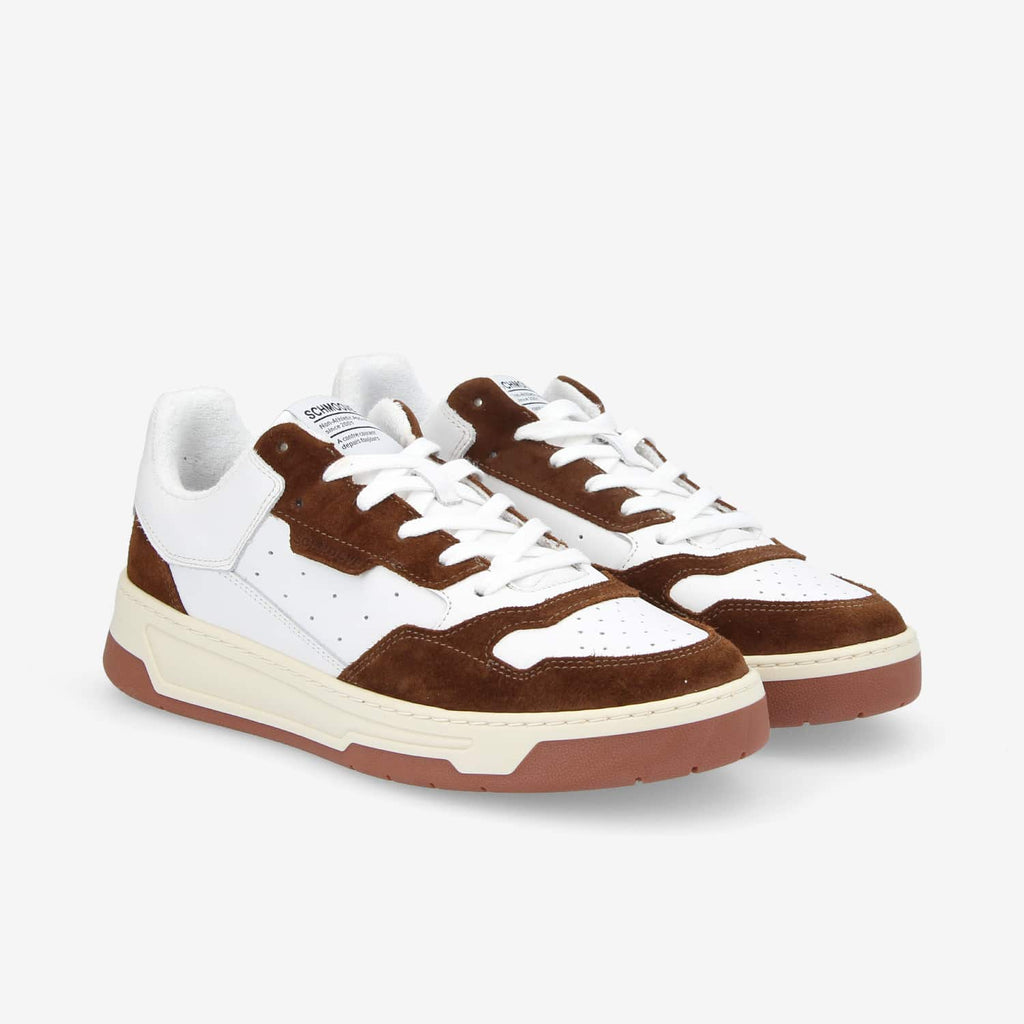 Smatch New Trainer M - Nappa/Suede - White/Dark Brown