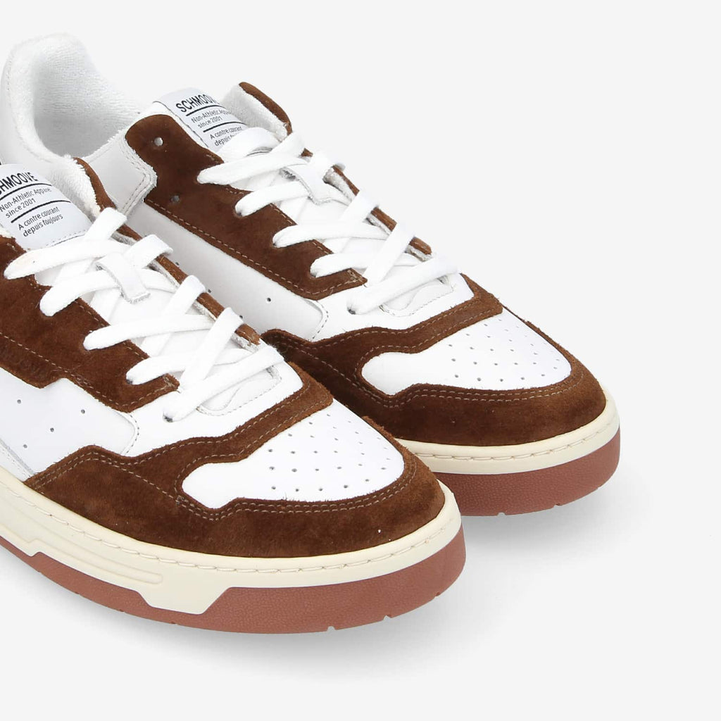 Smatch New Trainer M - Nappa/Suede - White/Dark Brown