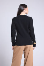 Opale Polo-Neck Jumper - Black - Women