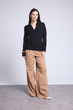 Opale Polo-Neck Jumper - Black - Women