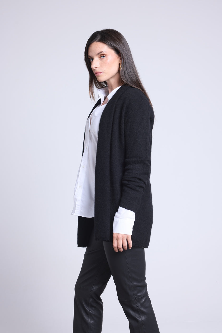 Ophelia Cocoon Cardigan - Black - Women
