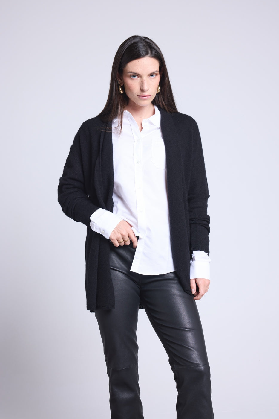 Ophelia Cocoon Cardigan - Black - Women