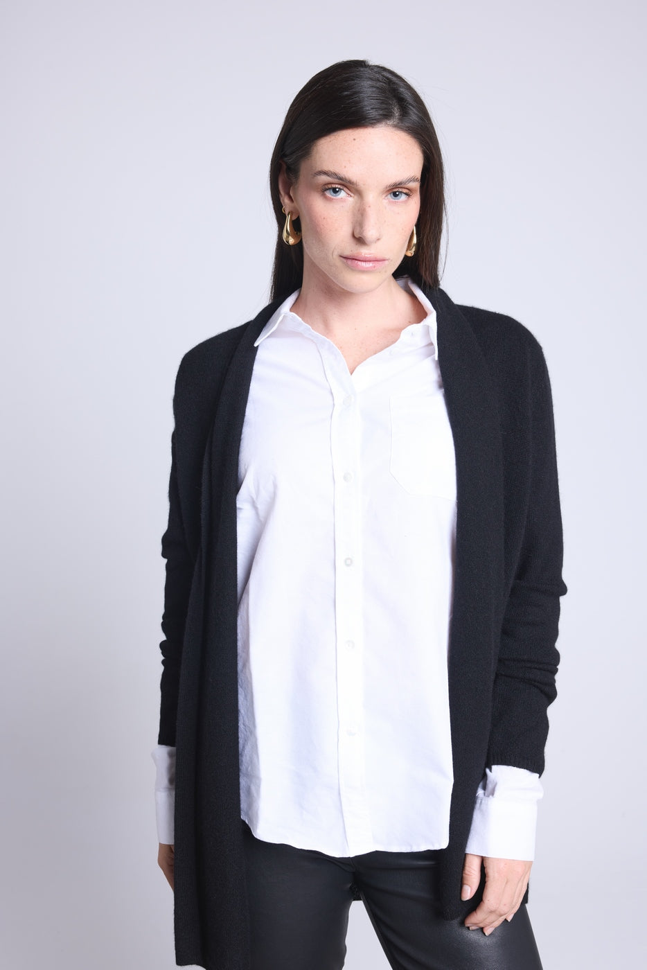 Ophelia Cocoon Cardigan - Black - Women