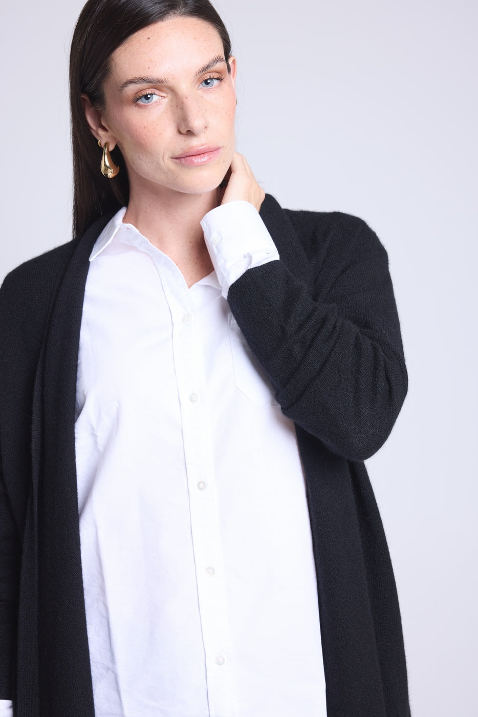 Ophelia Cocoon Cardigan - Black - Women