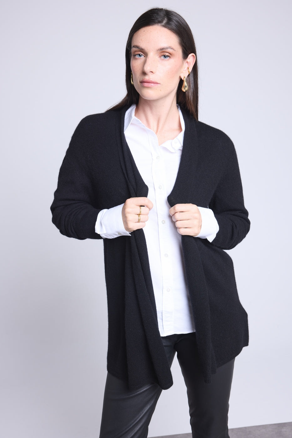 Ophelia Cocoon Cardigan - Black - Women