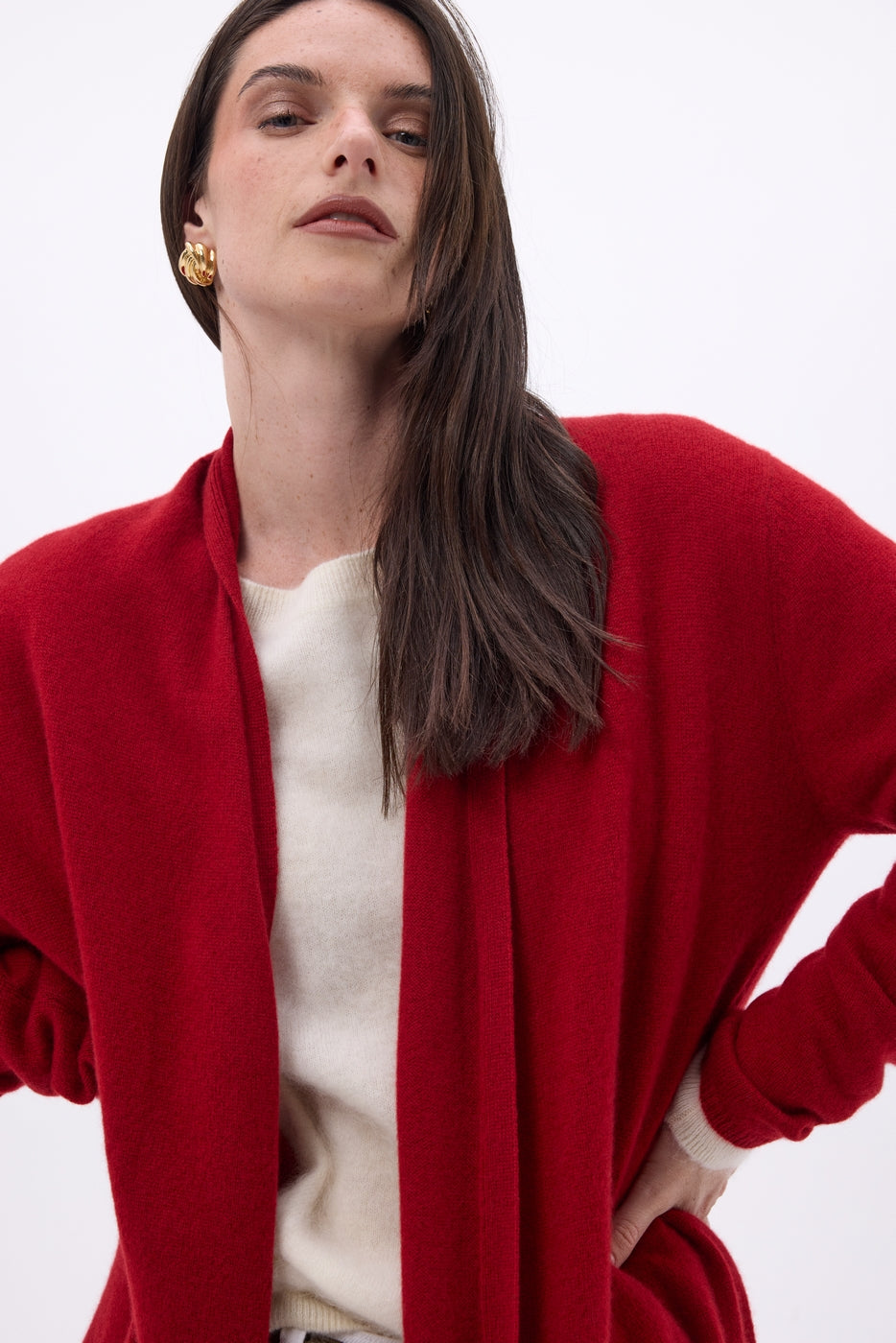 Ophelia Cocoon Cardigan - Coulis - Women