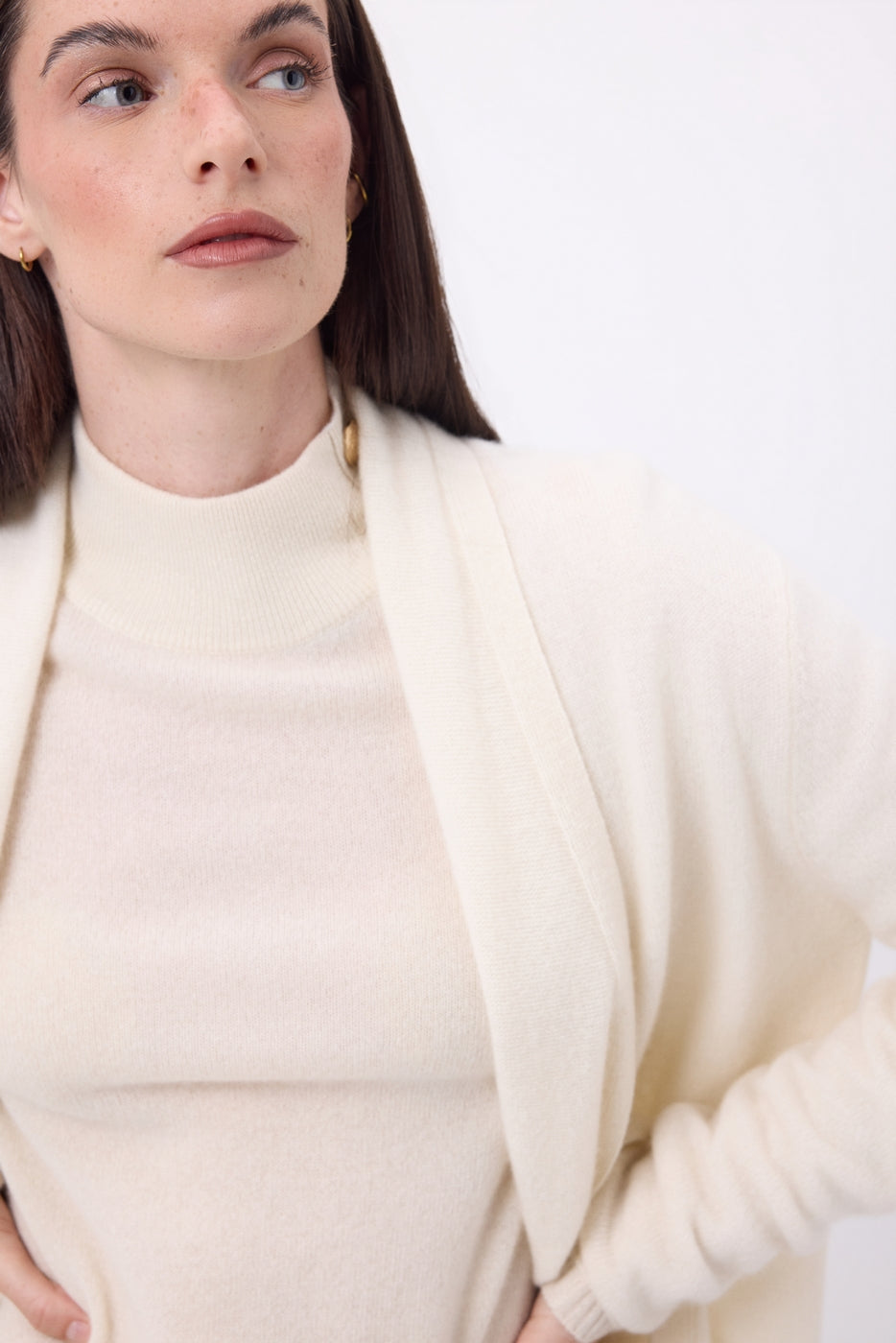 Ophelia Tube Cardigan - White - Women