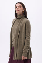 Ophelia Tube Cardigan - Mottled Khaki - Women