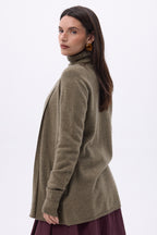 Ophelia Tube Cardigan - Mottled Khaki - Women