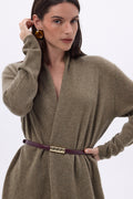 Ophelia Tube Cardigan - Mottled Khaki - Women