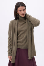 Ophelia Tube Cardigan - Mottled Khaki - Women