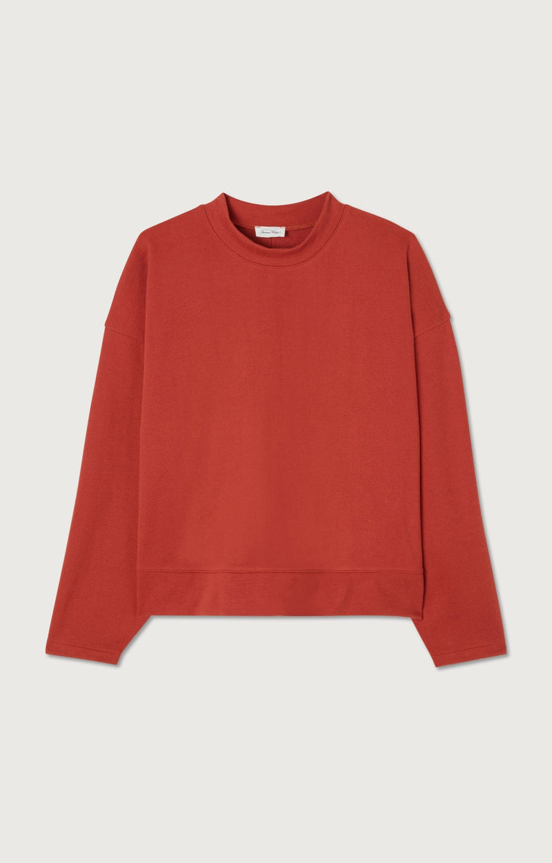 American Vintage - Sudadera ML con cuello redondo - Nogal - Mujer