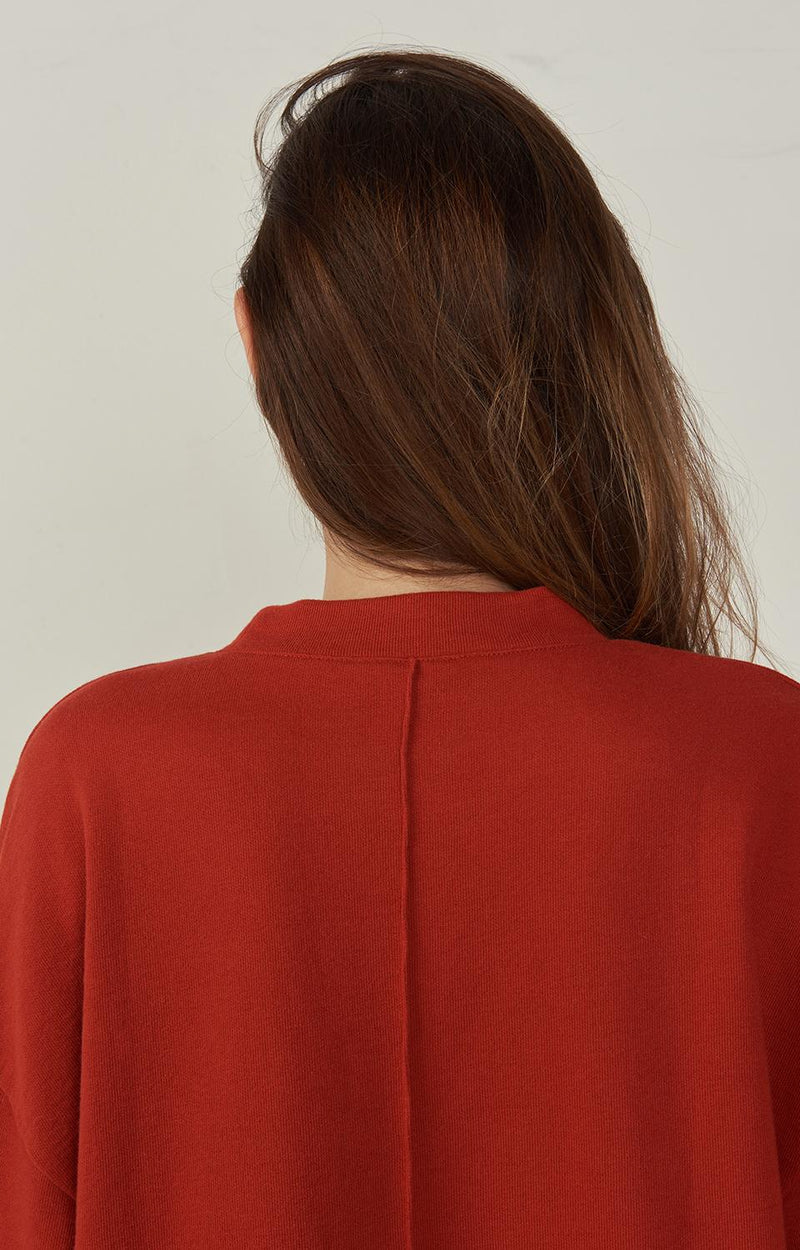 American Vintage - Sudadera ML con cuello redondo - Nogal - Mujer