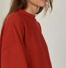 American Vintage - Sudadera ML con cuello redondo - Nogal - Mujer